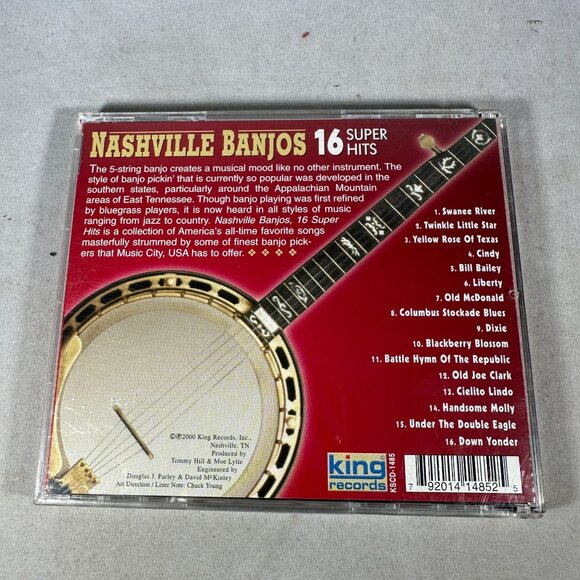 Nashville Banjos 16 Super Hits CD Banjo Instrumentals King Records KSCD-1485 - Picture 2 of 3